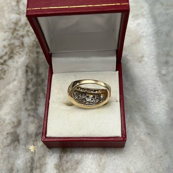 Beautiful 14K Yellow Gold 3/4 to 1 CTW Diamond Band Ring Size 8 - Picture 4 of 6